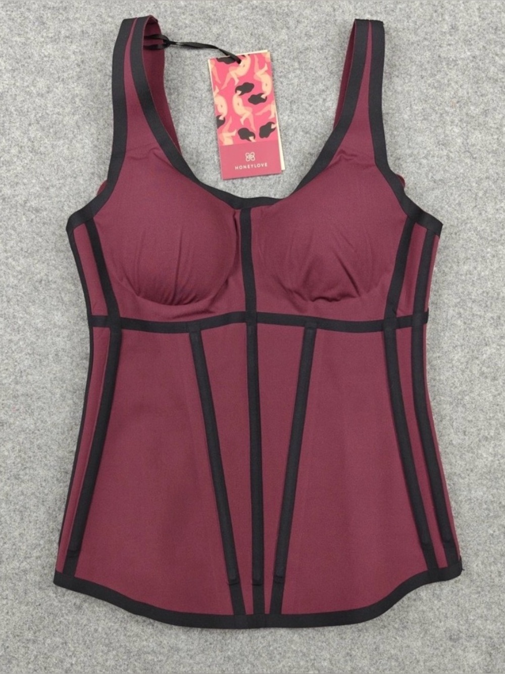 NWT Honeylove Boldness Compression Sculpting Tank in Fig Size S